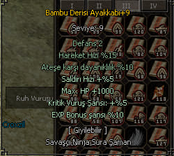 +9 BAMBU KRİTİK HP EXP SALDIRI HIZI