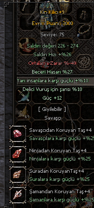27 YARI GÜÇ 4 TAŞ KİN