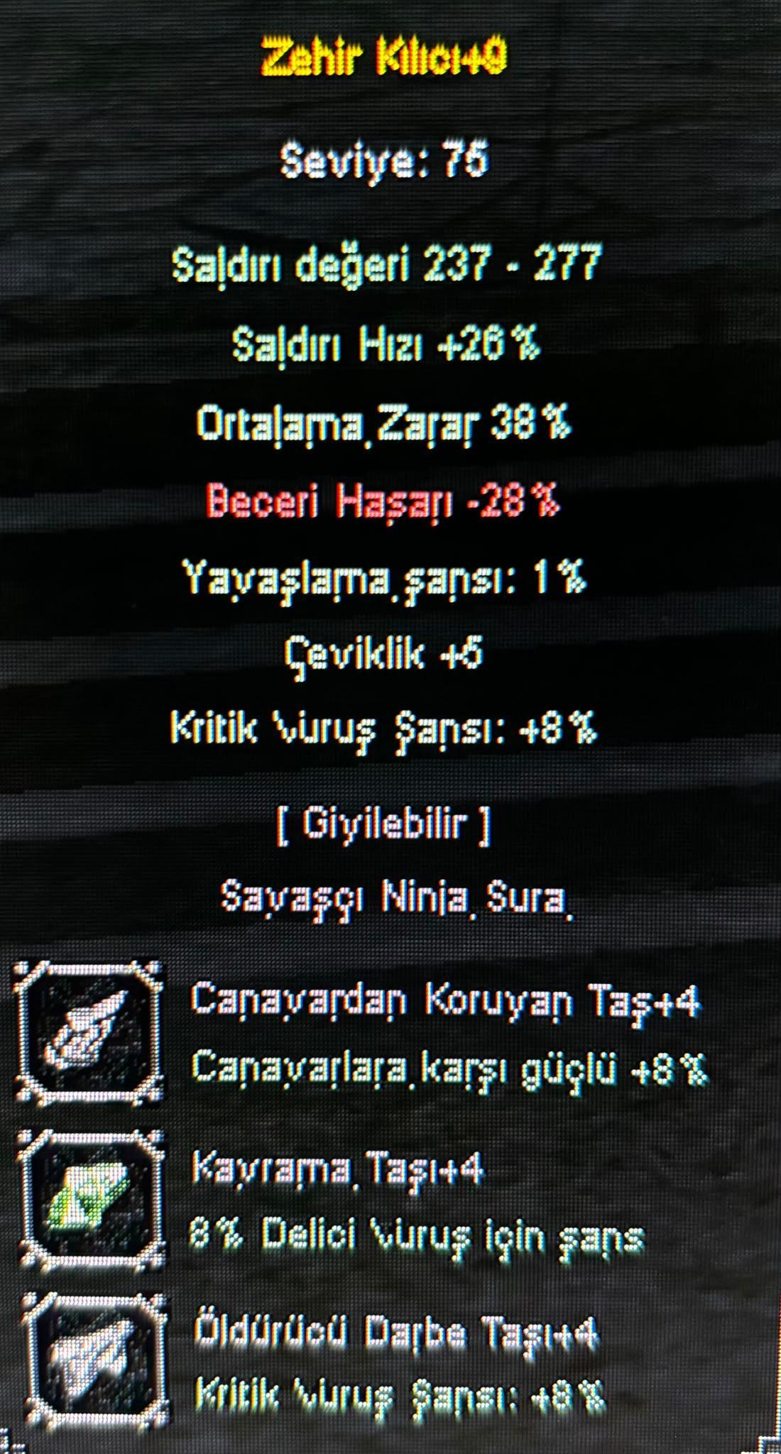 +9 ZEHİR KILINCI / +9 EJDER BICAGI / +9 KAPLAN +9ASLAN KALKANLAR