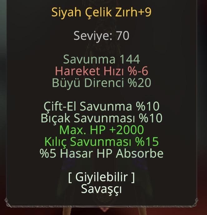 Vslik elit siyah çelik +9