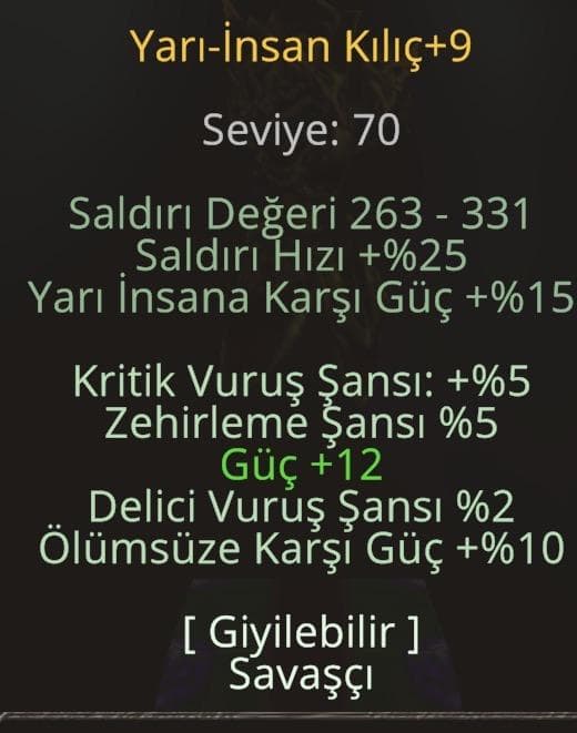 Vs lik yarı insan