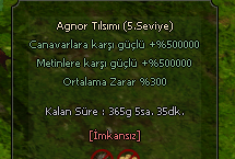 agnor 5. seviye 500k metin canavar 300 ort