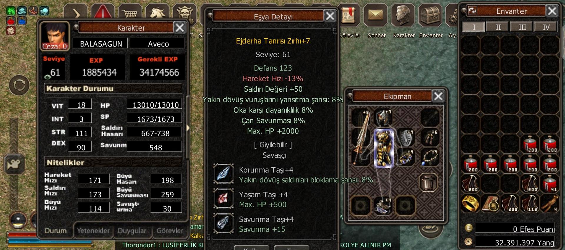 61 LV 2 G ELİT İTEMLİ ORMAN+KULE CANAVARI SV GÖREV 46 OYUN SONU KUTULU