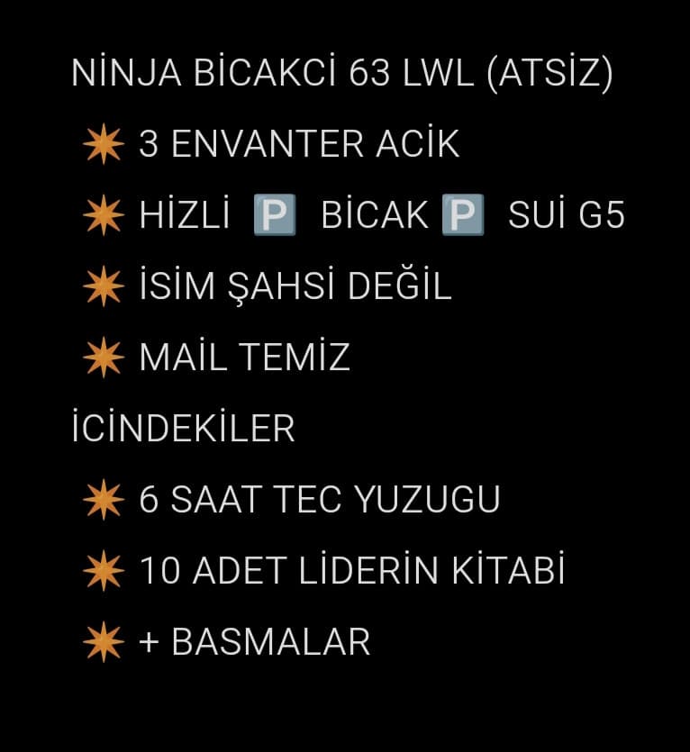 ALESTA 63 LWL BİCAKCİ