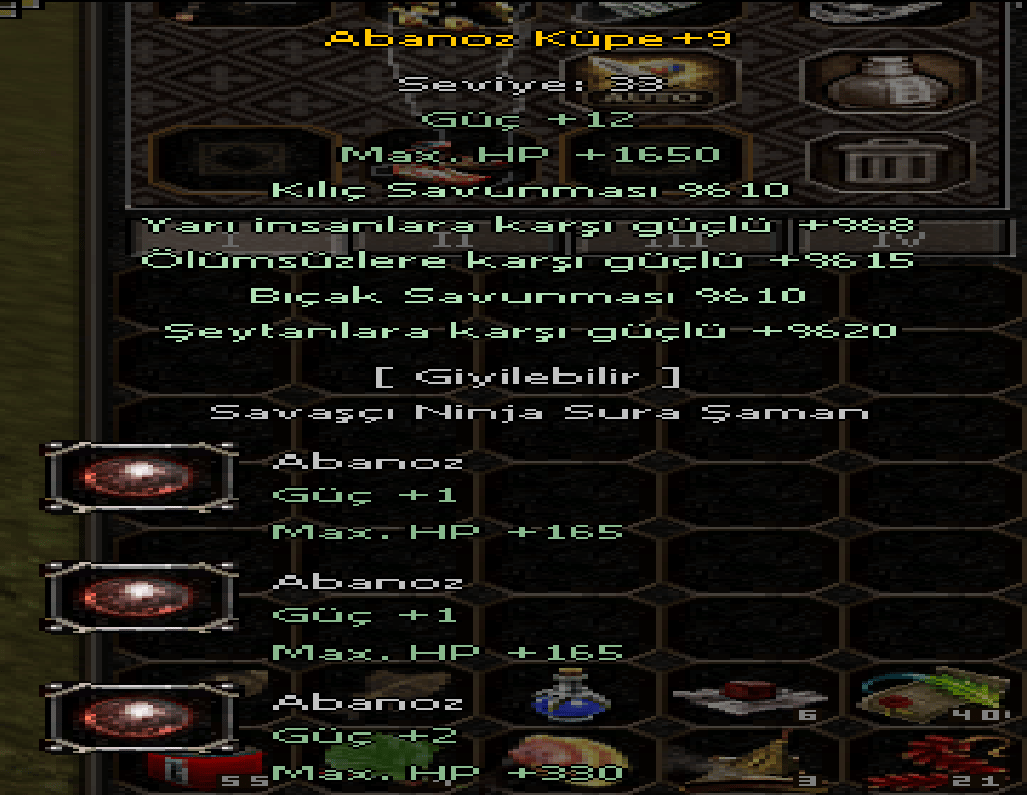+9 ABANOZ 3 CEVHERLI 15 OLUMSUZ 20 SEYTAN ELIT