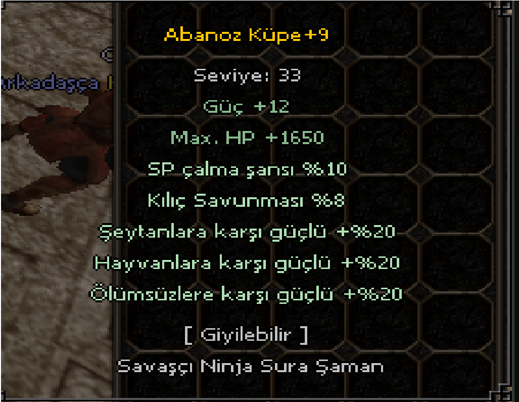 +9 KULELIK OMURLUK ABANOZ