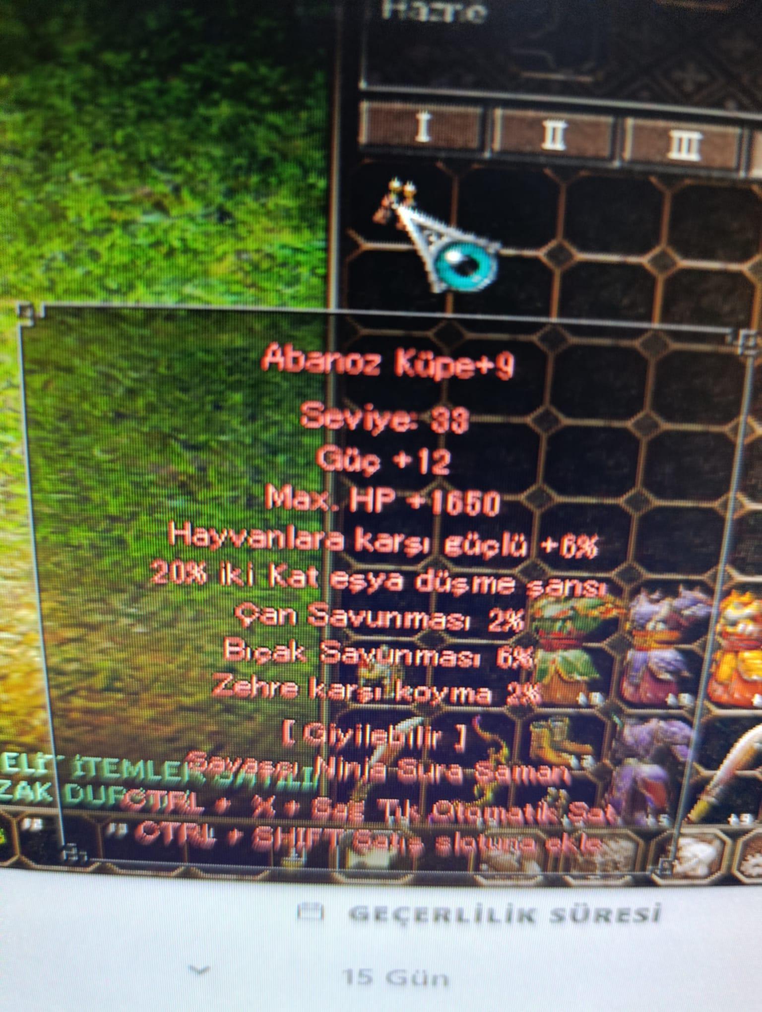 +9 20 EŞYA ABANOZ KÜPE