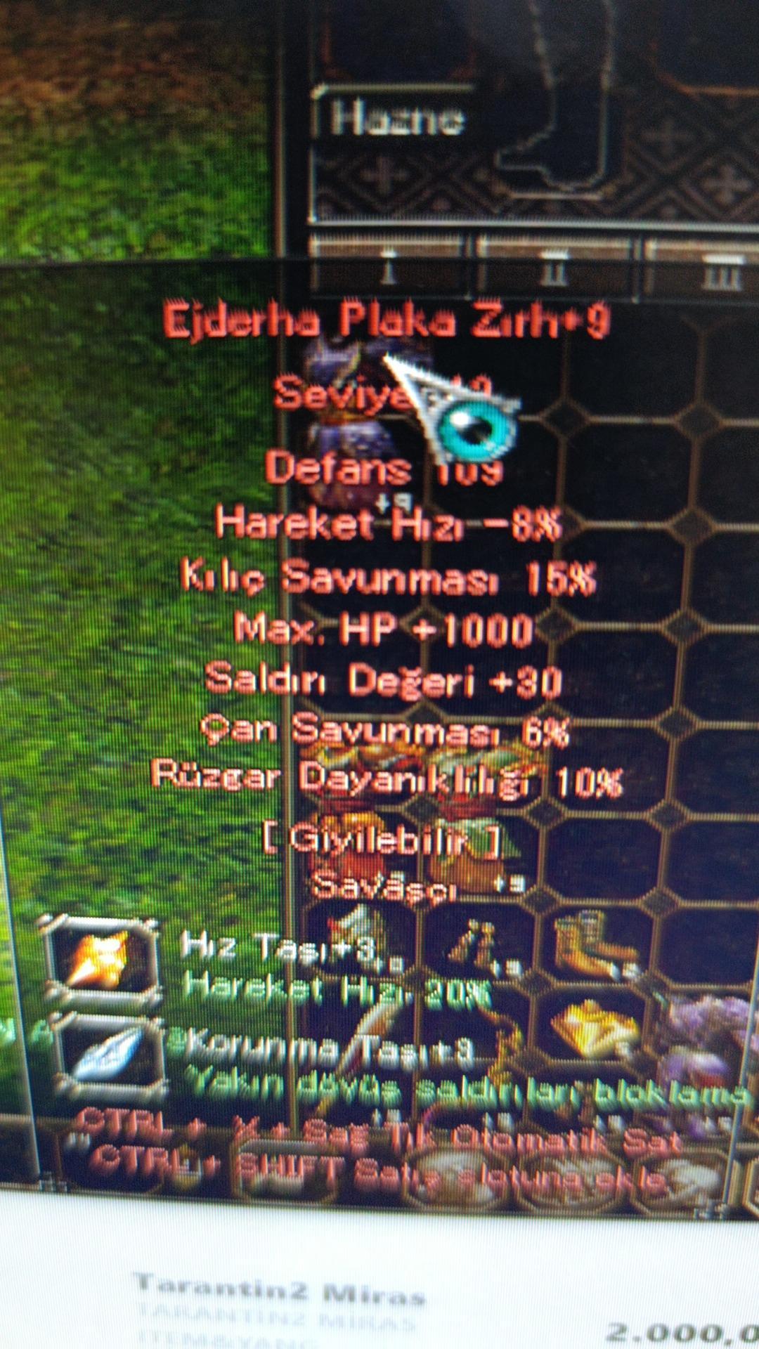 +9 EJDERHA PLAKA 1000 HP 30 STR