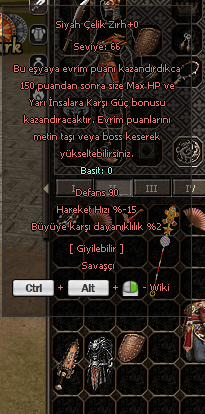 +0 SİYAH ÇELİK ZIRHI