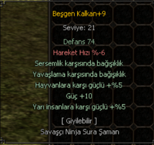 +9 BEŞGEN SERSEM - YAVAŞLATMA - 10 GÜÇ - YARI BEDAVA