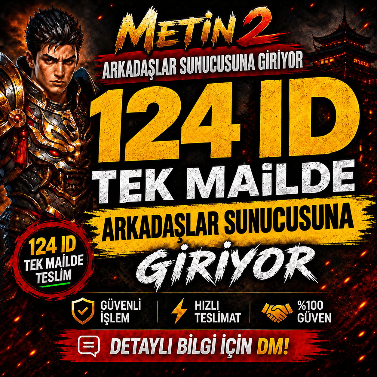 124ID / TEK CLİENT / SIRALI ID / ARK GİRİYOR
