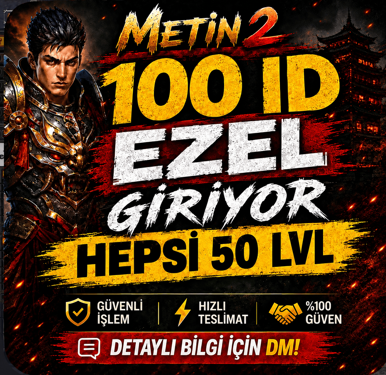 100SIRALI ID / EZEL  / HEPSİ 50 LVL