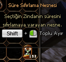 193 ADET ZİNDAN SÜRE SIFIRLAMA NESNESİ