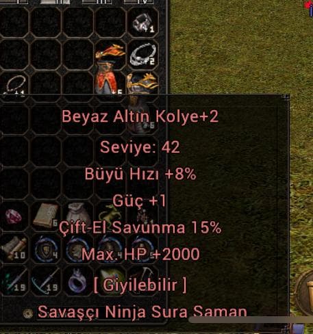 Beyaz Altın Kolye 2000 hp/15 Çift El Savunma