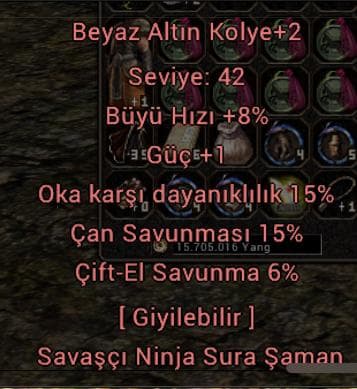 15 Oka karşı dayanıklılık/15 Çan/6 Çift el savunmalı Beyaz Altın Kolye