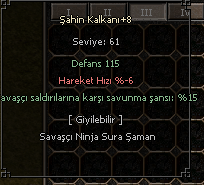 +8 ŞAHİN KALKANI
