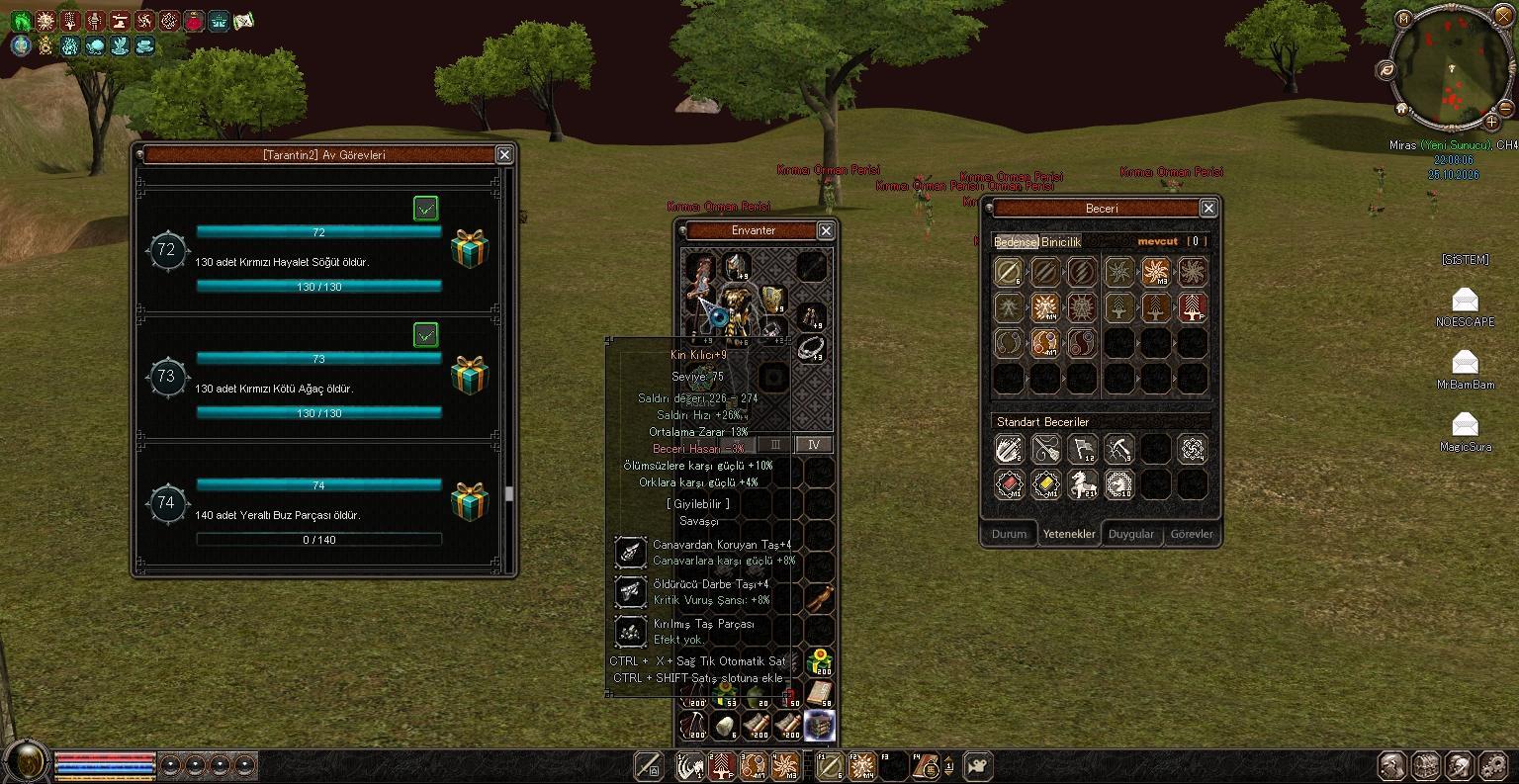 75LWL FULL İTEMLİ +9KİN EFSANE ŞAHİN KALKANLI 30K EP