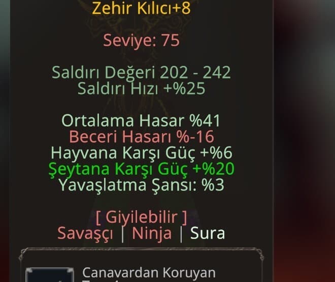 41 ORT 20 ŞEYTAN +8 ZEHIR