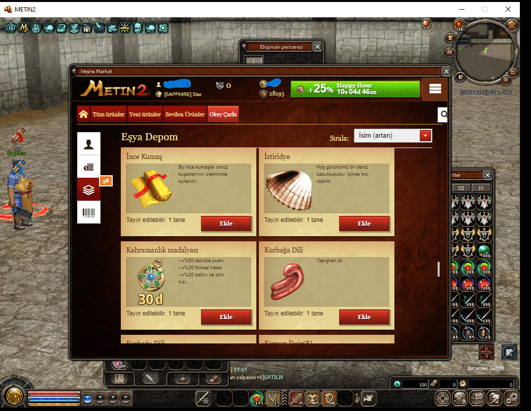 ŞAMP3 HESAP  7ID 75LVL NİNJA 28k MARKA