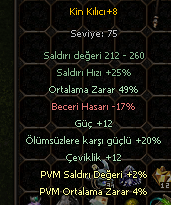+8 KİN 49 ORT ÖLÜMSÜZ GÜÇ ÇEVİK ÇİFT PVM