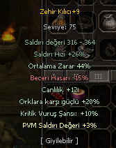 +9 ZEHİR PVM Lİ 44 ORT 20 ORK
