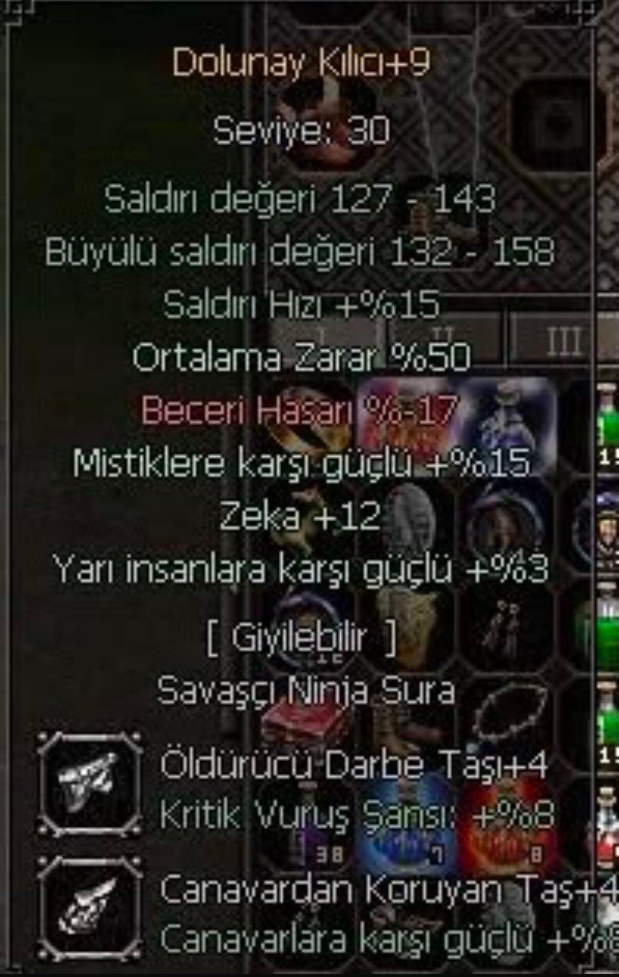 50 ORT 12 ZEKA 3 YARI +9 DOLUNAY KILICI
