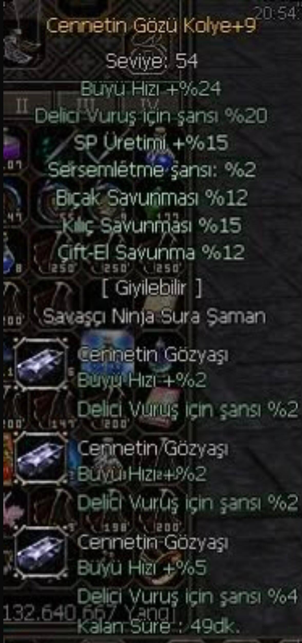 +9 CENNETİN GÖZÜ KOLYE 3 SAVUNMA ALICISINA HAYIRLI OLSUN