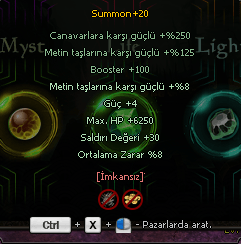Summun +20 Arcane 300 TL