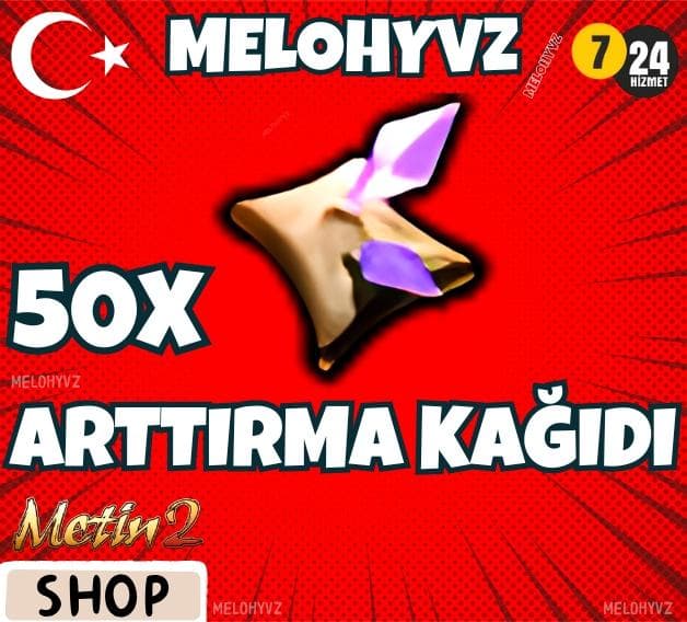 50x ARTTIRMA KAĞIDI - 7-24 TESLİM