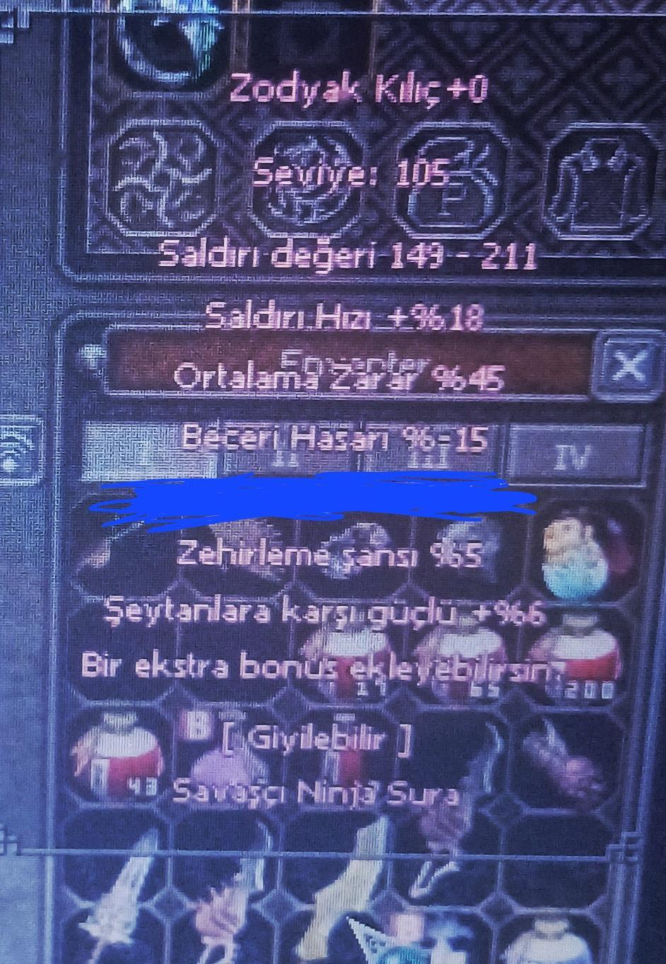 45 ORT ZODYAK KILIÇ