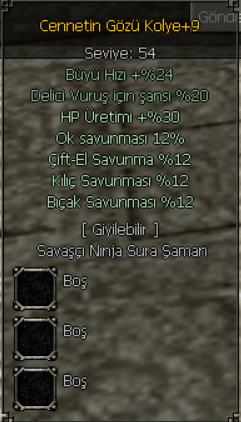 4 Savunma Elit Cennet Kolye
