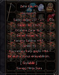 +9 ZEHİR KILICI