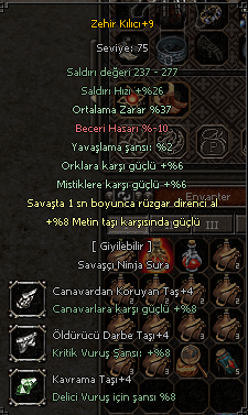 +9 ZEHİR KILICI 37 ORT 8 METİN