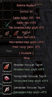 8 EJDERHA BIÇAĞI