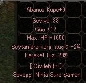 +9 ABANOZ KÜPELER