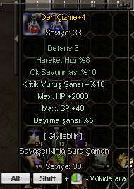 +4 DERİ ÇİZME 10 KRİT 2K HP HO