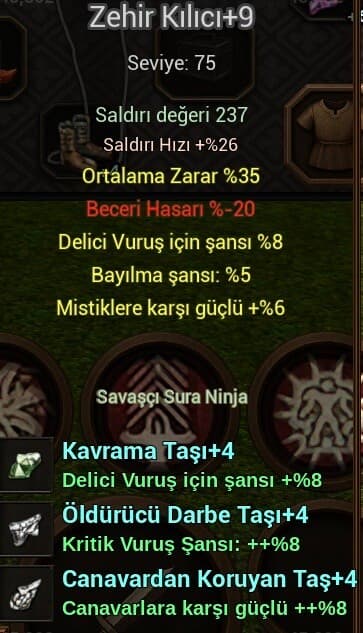 ZEHİR KILICI 35 ORT