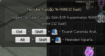 2 TANE 12 SAATLİK +500 TECRÜBE YÜZÜĞÜ