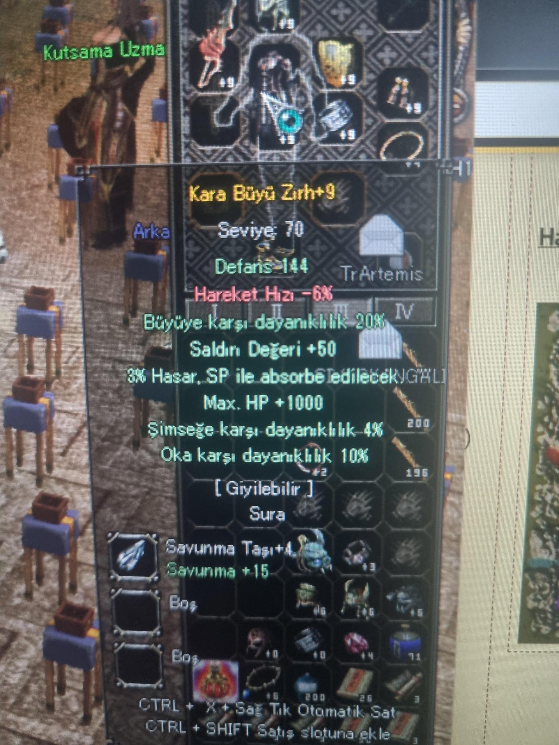 +9 Karabüyü 1.000 HP 50 STR 10 OK