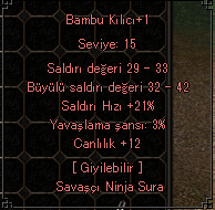 12 CANLILIK BAMBU KILICI