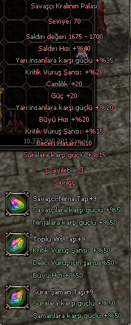 WSLIK SAV DÖN. ZIRH VE SON 1 DÖNÜŞ PALA