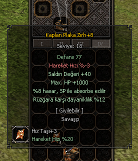 +7 4 TAŞ EJDERHA TANRISI ZIRH