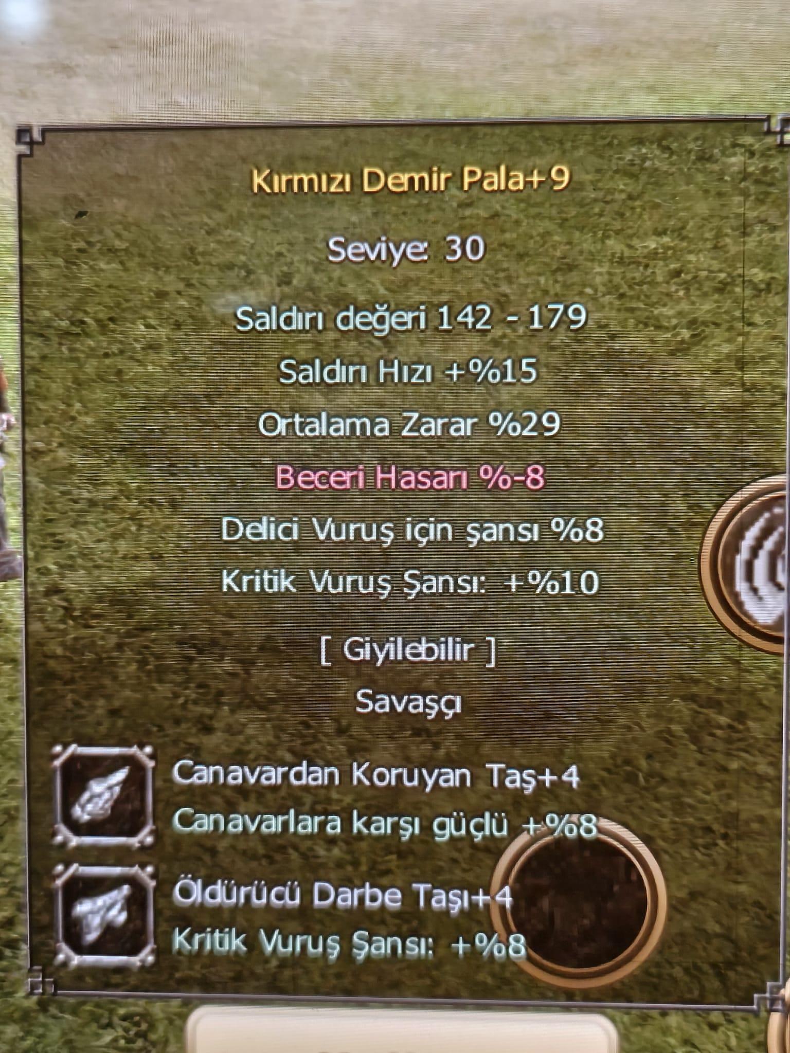 50LVL AskerAt Biyologu bitik itemli Savaşçı