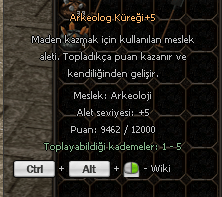 +5 arkeolog kürek ho