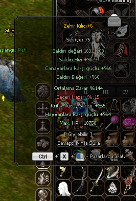 144 ORT +6 ZEHİR KILICI