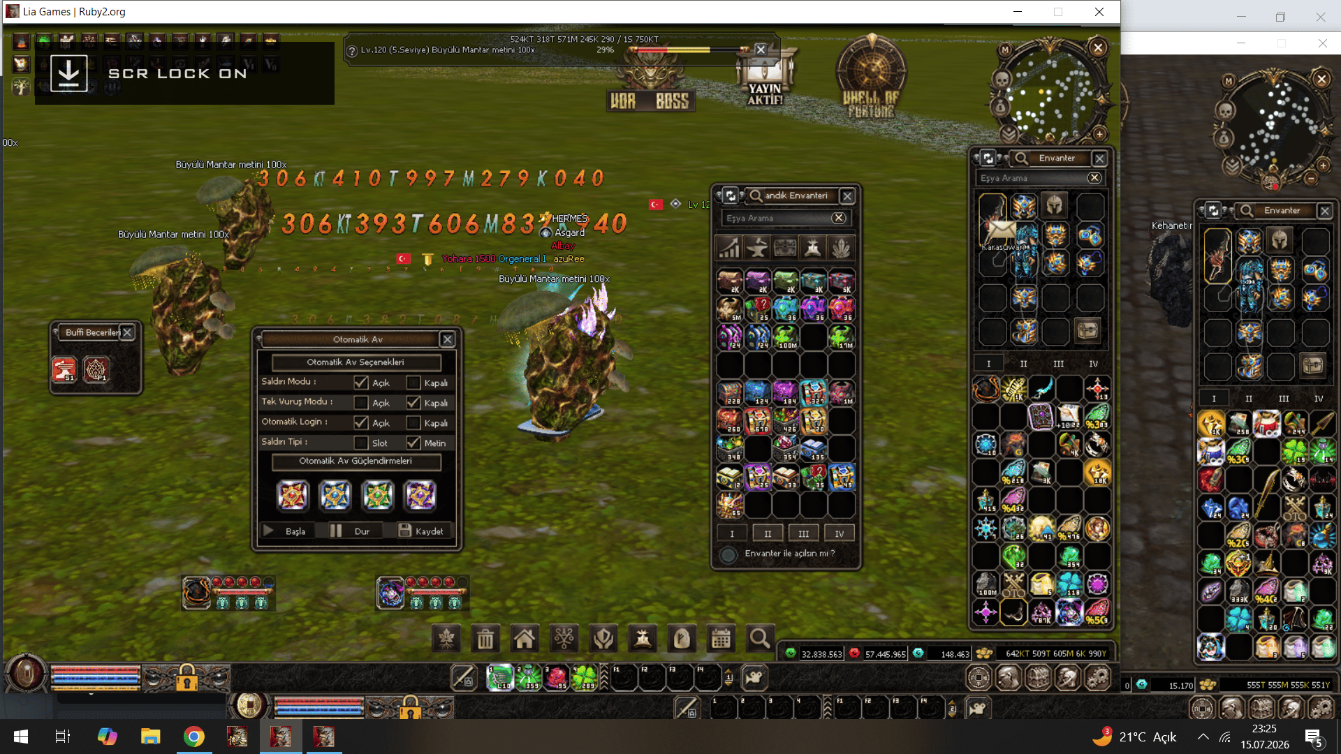 117 M SANDIK YENİ MAP FARMI 2 BİNLİ BOSS SANDIKLARI 600 KT