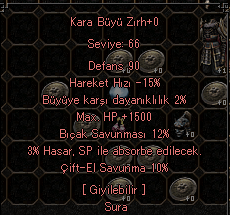 1500HP 12BIÇAK 10 ÇİFTEL 3SP ABSORB KARABÜYÜ ZIRH 1000TL