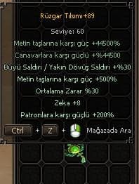 +89 Rüzgar Tılsımı (44500 Oran)