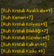 RUH SET +9 +8 +7 EN DÜŞÜK KEMER DAHİL FULL