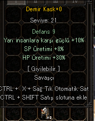10 YARI 30 HP ÜRETİM DEMİR KASK
